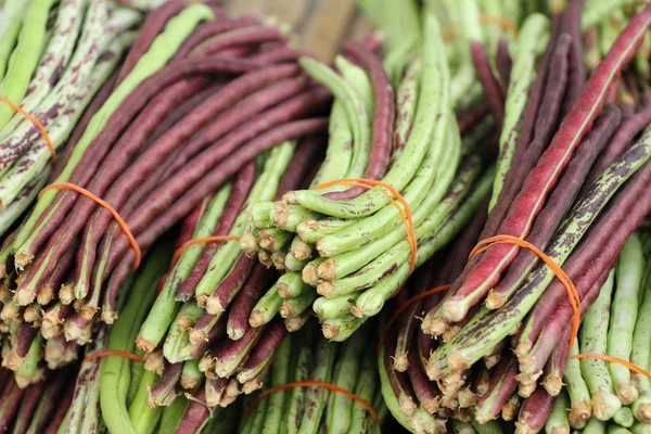 Long bean for cooking in the market — Stock Photo, Image