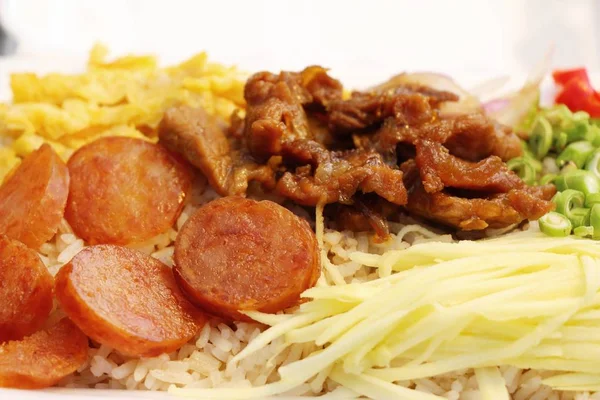 Karides hamur kızarmış pilav lezzetlidir