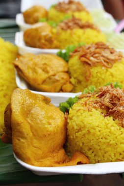 Tavuk biryani pirinç lezzetli ve sos