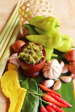 Nam Prik Num (Kuzey Tay biber daldırma yeşil) 