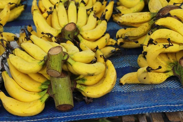 Спелый банан вкусный на рынке — стоковое фото