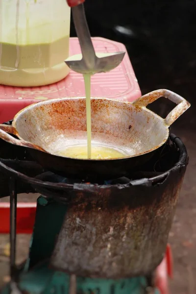 Derin kızarmış pirinç unu pandan lezzet, Tay gözleme