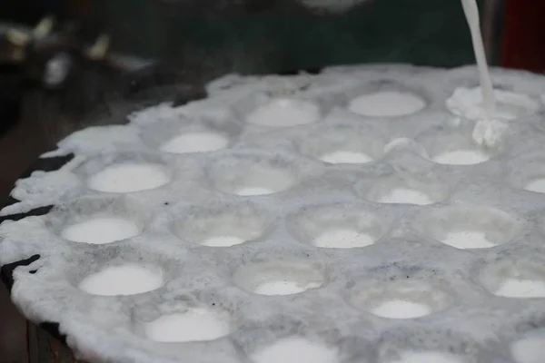 Leche de coco mezcla de azúcar y harina, postre tailandés — Foto de Stock