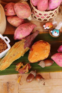 Tatlı şeker ile haşlanmış patates