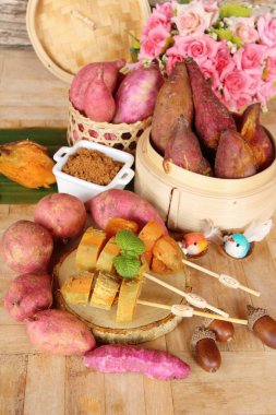 Tatlı şeker ile haşlanmış patates