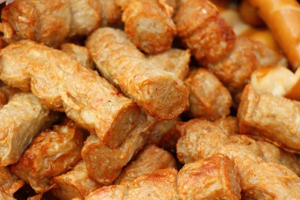 Rotolo di carne di granchio fritto (Hoi Jo ) — Foto Stock