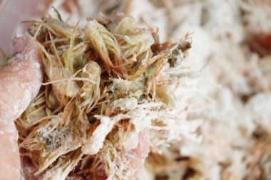 Lezzetli kızarmış karides çene yapıyor