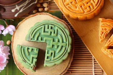 Festival moon pasta - Çin kek ve çay