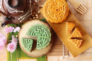 Festival moon pasta - Çin kek ve çay