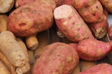 Taze yam pişirme için piyasada