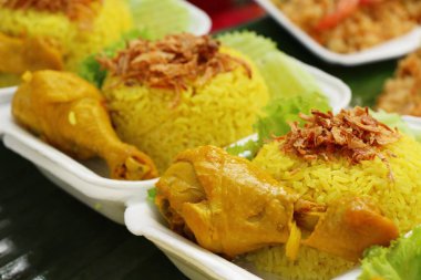 Tavuk biryani pirinç lezzetli ve sos