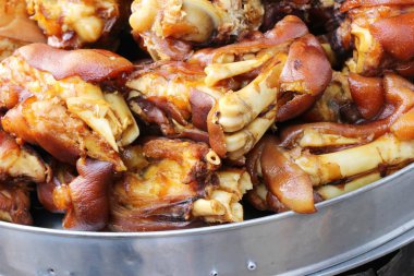 Sokak gıda lezzetli komposto domuz bacak 