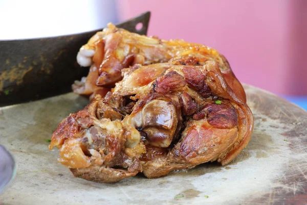 Stewed pork leg delicious in street food — Stock Photo, Image