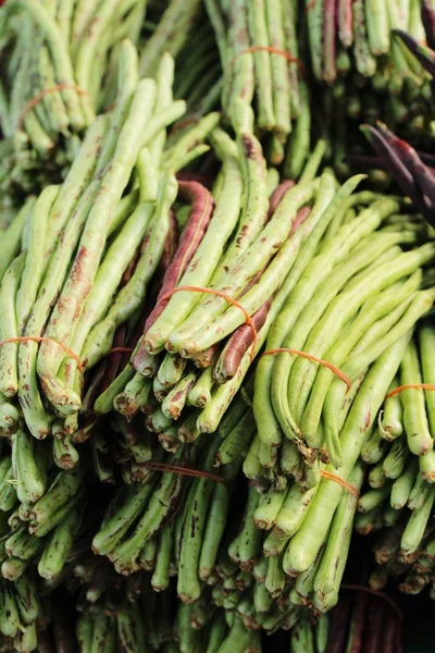 Long bean for cooking in the market — Stock Photo, Image