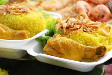 Tavuk biryani pirinç lezzetli ve sos