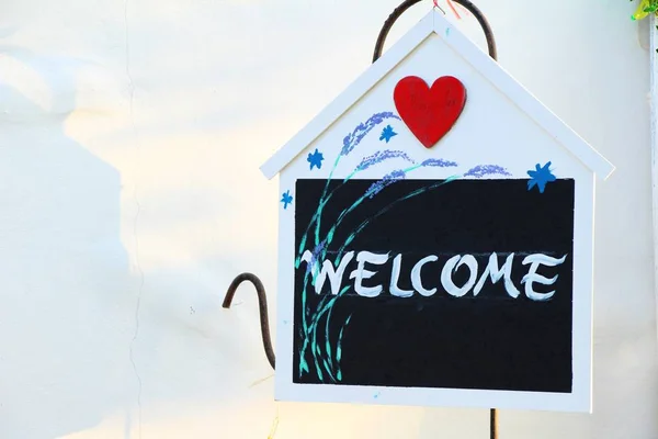 Symboliser bienvenue en arrière-plan avec la nature — Photo