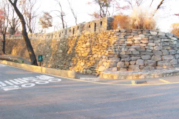 韓国における車とぼやけ通り — ストック写真