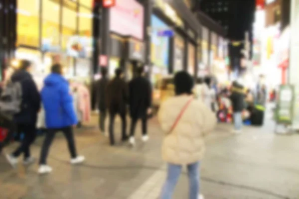 Blurred shop at street in south korea — Stock Photo, Image