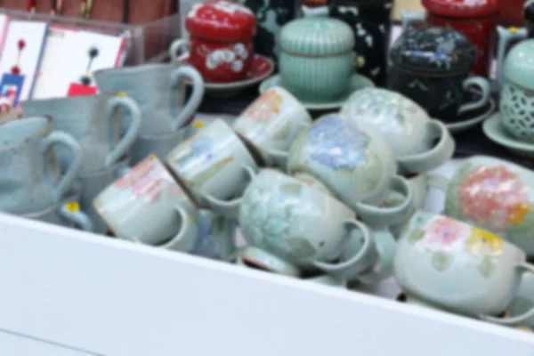 Blurred shop at street in south korea — Stock Photo, Image