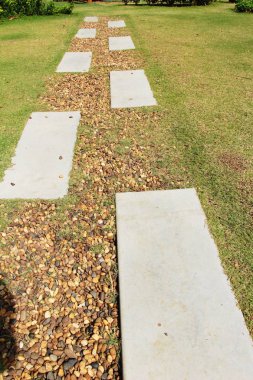 Doğada taşlı Bahçe yürüme yolu