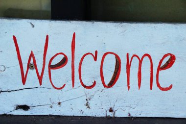 Hoş Geldiniz sayfasında arka plan doğa ile sembolize