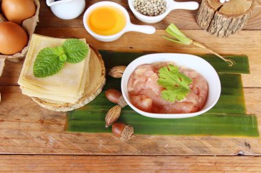 Şal domuz eti köfte yemek için lezzetli