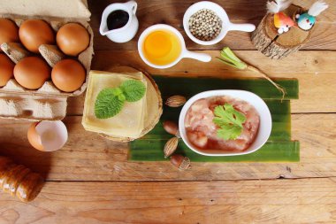 Şal domuz eti köfte yemek için lezzetli