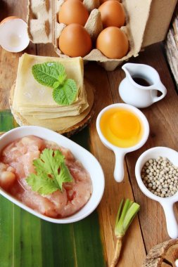 Şal domuz eti köfte yemek için lezzetli