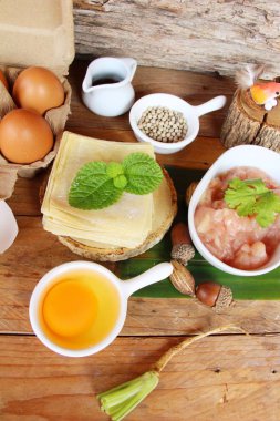 Şal domuz eti köfte yemek için lezzetli