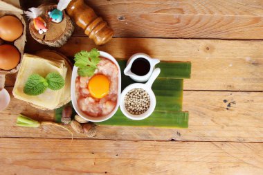 Şal domuz eti köfte yemek için lezzetli