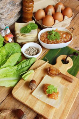 Şal domuz eti köfte yemek için lezzetli