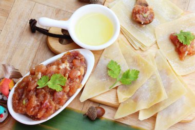 Şal domuz eti köfte yemek için lezzetli