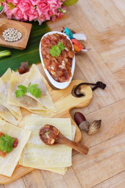 Şal domuz eti köfte yemek için lezzetli