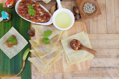 Şal domuz eti köfte yemek için lezzetli