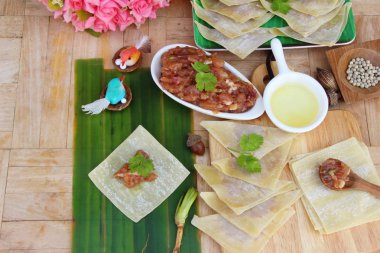 Şal domuz eti köfte yemek için lezzetli