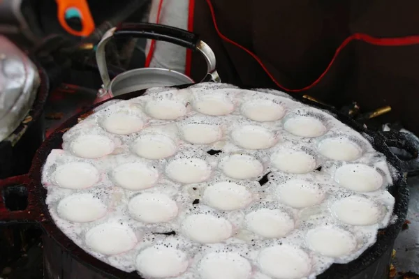 Leche de coco mezcla de azúcar y harina, postre tailandés — Foto de Stock