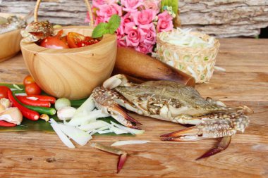 Baharatlı papaya salatası Yengeç lezzetlidir