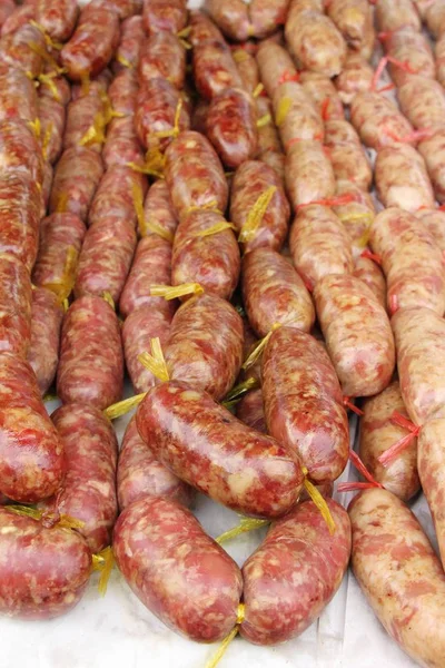 Sausage asia for cooking in the market — Stock Photo, Image