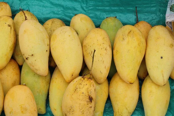 Ripe mango fruit delicious at street food — Stock Photo, Image