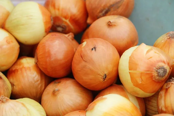 Onions for cooking at market — Stock Photo, Image