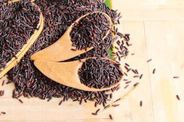 Siyah pirinç yasemin veya organik riceberry pirinç