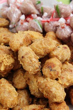 Mısır rice Fried sokak gıda lezzetlidir