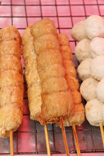 Deep Fried Crab meat roll (Hoi Jo) di pasaran — Stok Foto