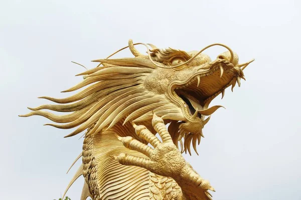 Dragon statues in temples in the nature — Stock Photo, Image