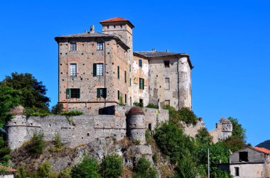 Castelvecchio'yu di rocca barbena, savona, İtalya