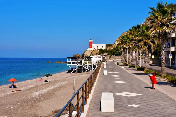 Sea Promenade Capo Orlando Messina Sicily Italy — Stock Photo, Image
