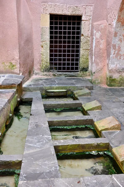 Medieval Cefalino River Washhouse Cefalu Sicília Itália — Fotografia de Stock