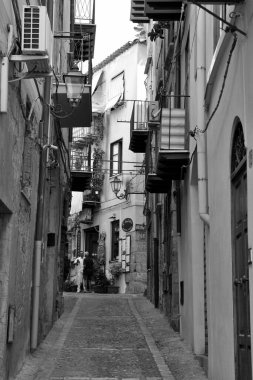 Cefalu 'nun tarihi merkezi Sicilya