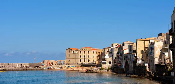 Cefalu Sicilianska Turistbyn Italien — Stockfoto