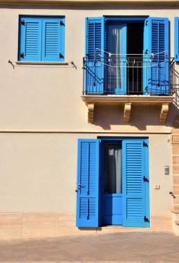 Favignana Sicilya İtalya 'daki karakteristik ev